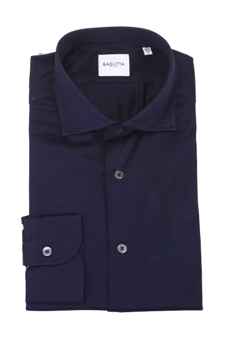 Shop BAGUTTA  Camicia: Bagutta camicia "Walter" in cotone.
Colletto alla francese. 
Slim fit. 
Composizione: 100% Cotone. 
Fabbricato in Italia.. WALTER EBLF 12737-051